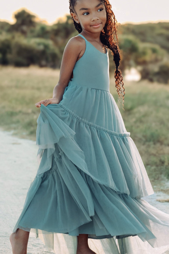 Wendy Tulle Dress (soft teal)