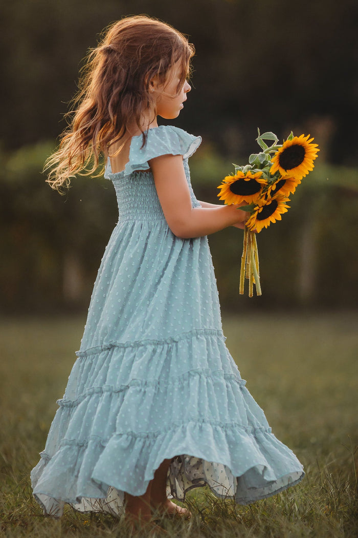 INDIE BLUE Dresses Marabella Dress (blue swiss dot)