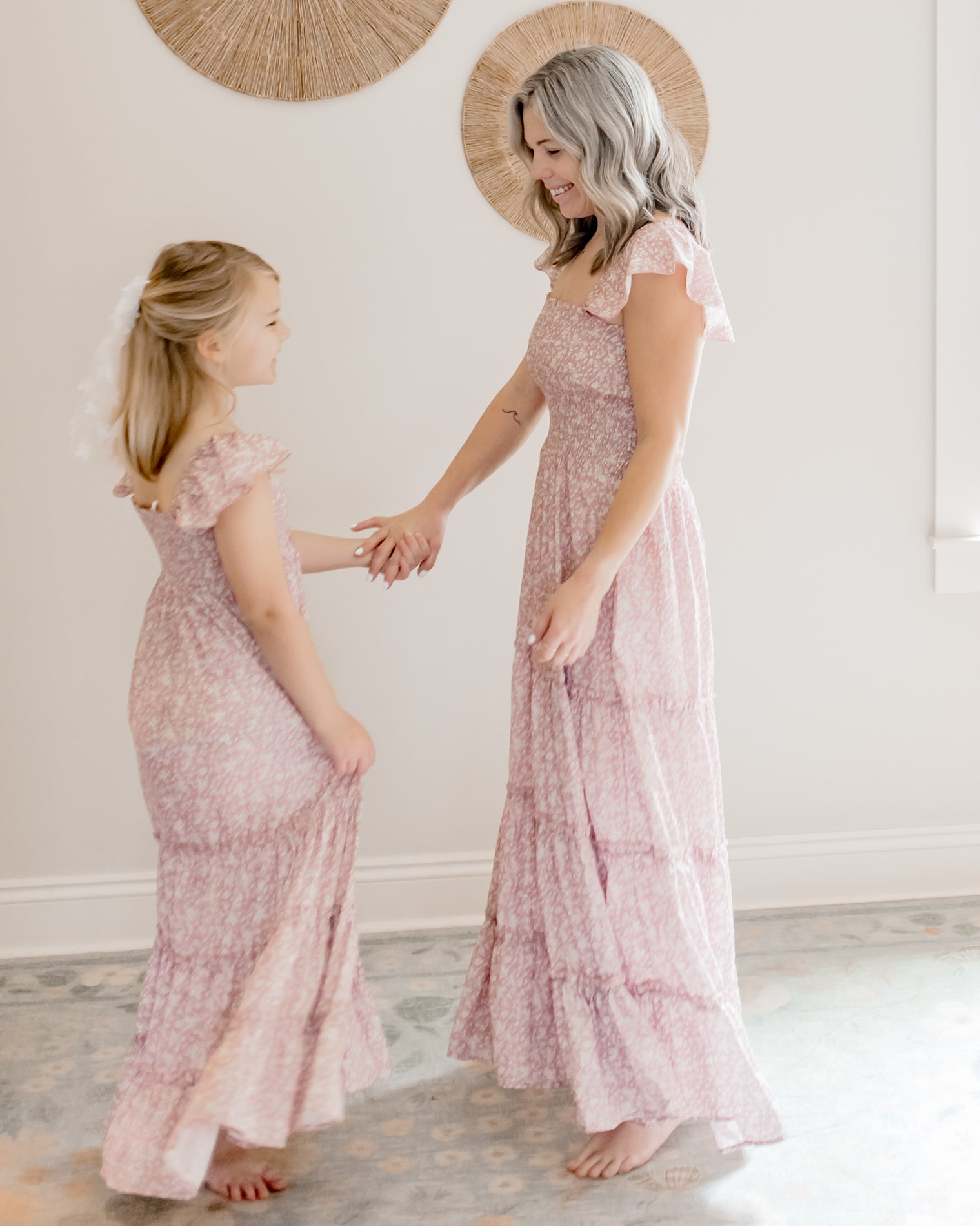Women's Marabella Dress (dusty pink floral) – INDIE BLUE