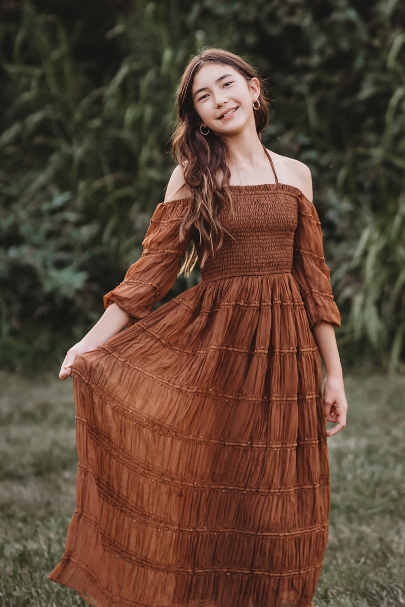 mocha chiffon maxi dress Mother Of The Bride Mocha Beaded Cape-Sleeve Jewel Neck Chiffon Maxi Mother Of The Bride Dresses