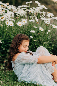 INDIE BLUE Dresses Karina Dress (blue chiffon)