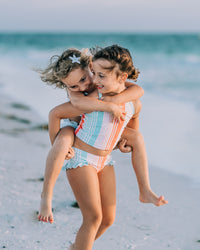 Tankini Set (rainbow stripe) FINAL SALE