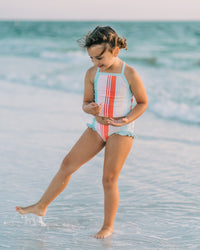 Tankini Set (rainbow stripe) FINAL SALE