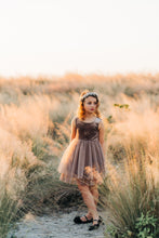 Load image into Gallery viewer, Callie Tulle Dress (mocha velvet)