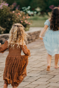 INDIE BLUE Dresses Karina Dress (mocha chiffon)