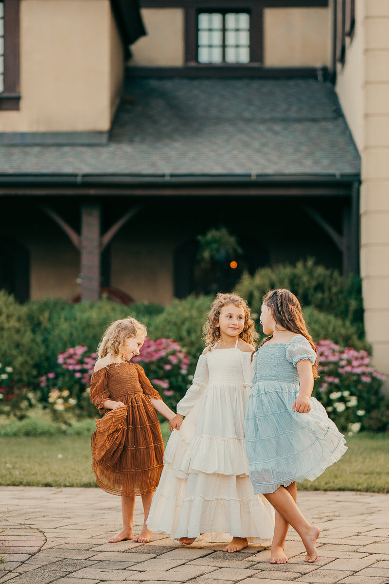 INDIE BLUE Dresses Karina Dress (mocha chiffon)