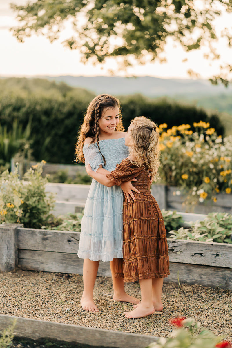 INDIE BLUE Dresses Karina Dress (mocha chiffon)