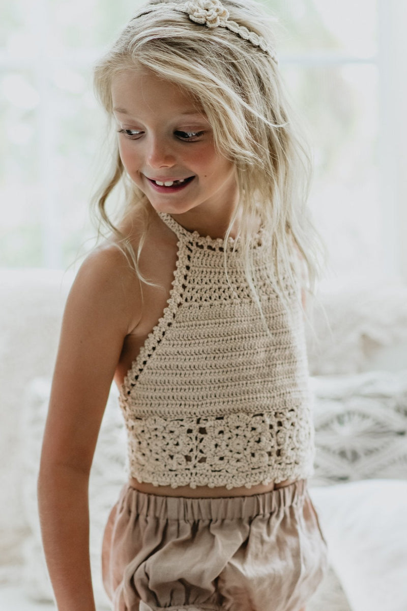 INDIE BLUE Separates Chloe Halter (natural)