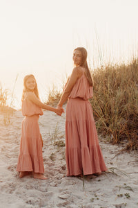 Women's Bella Maxi Skirt (deep coral muslin)