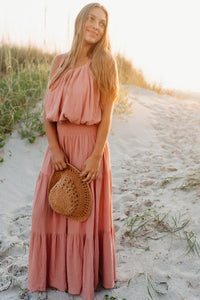 Women's Bella Maxi Skirt (deep coral muslin)