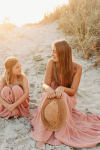 Women's Bella Maxi Skirt (deep coral muslin)