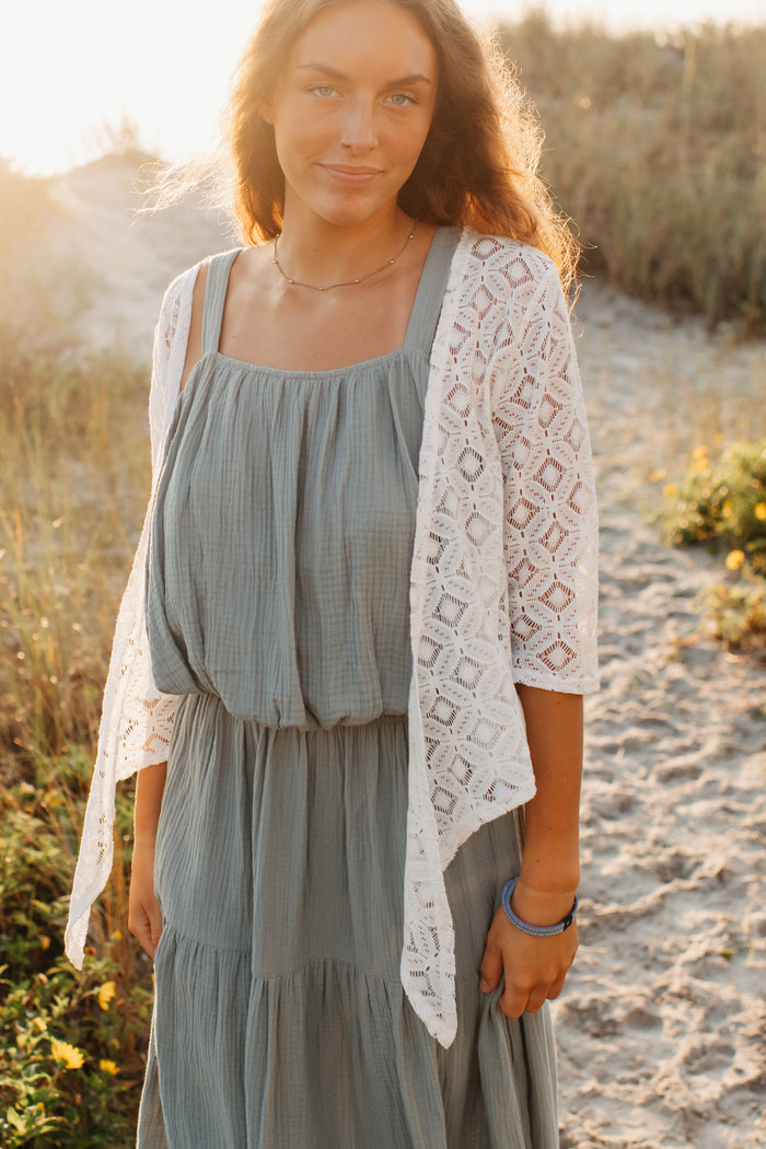 SS Women's Top Women's Hadley Cardigan (light ivory) FINAL SALE