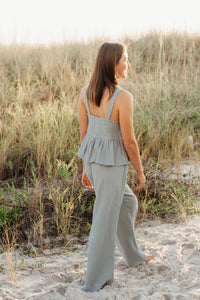 Women's Sadie Top (soft teal muslin)