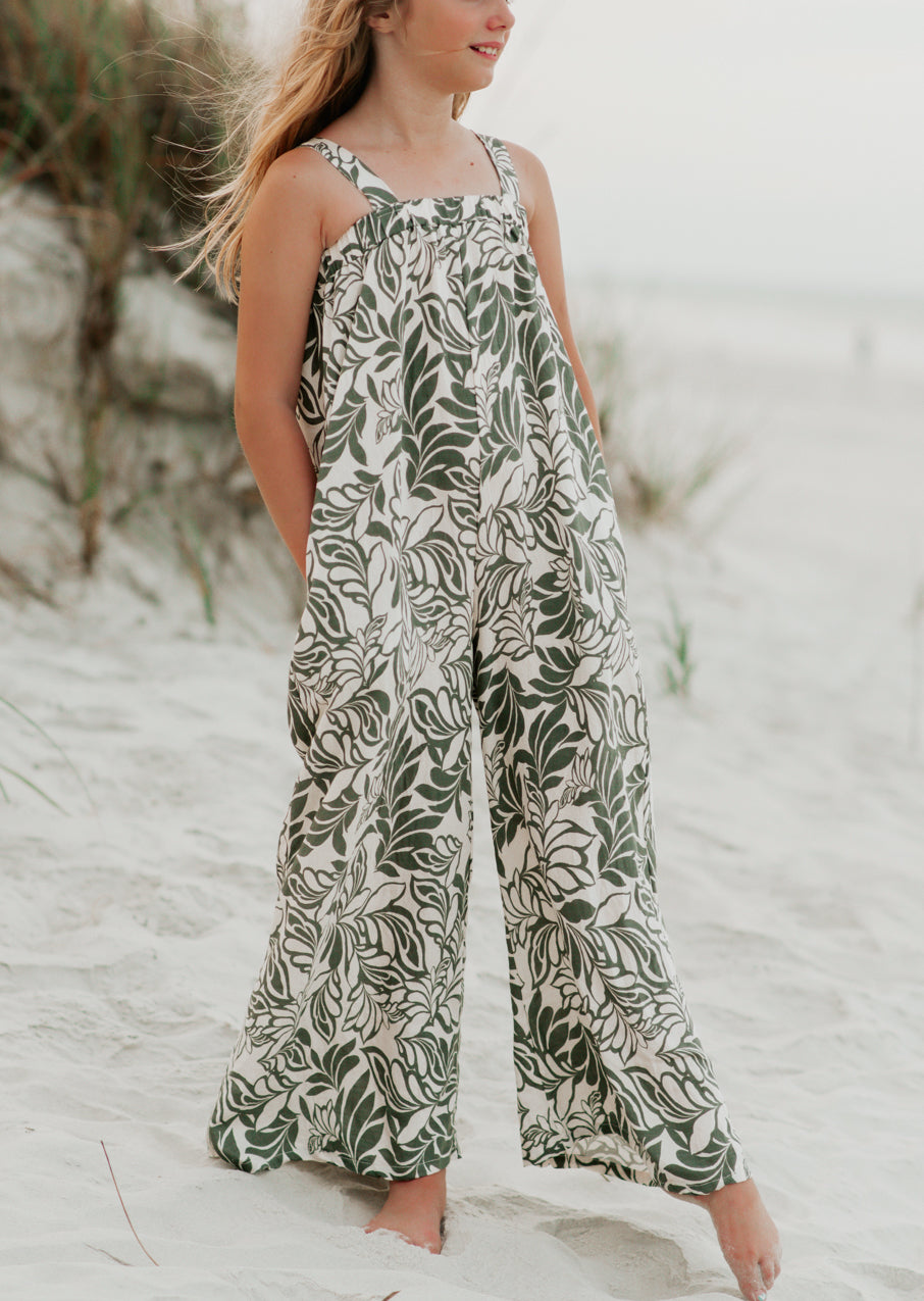 McKenzie Romper (forest leaf) FINAL SALE