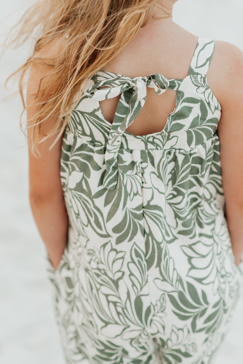 McKenzie Romper (forest leaf) FINAL SALE