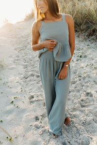 Women's Sadie Pants (soft teal muslin)