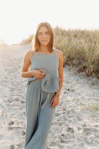 Women's Sadie Top (soft teal muslin)