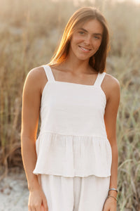 Women's Sadie Top (light ivory muslin) FINAL SALE