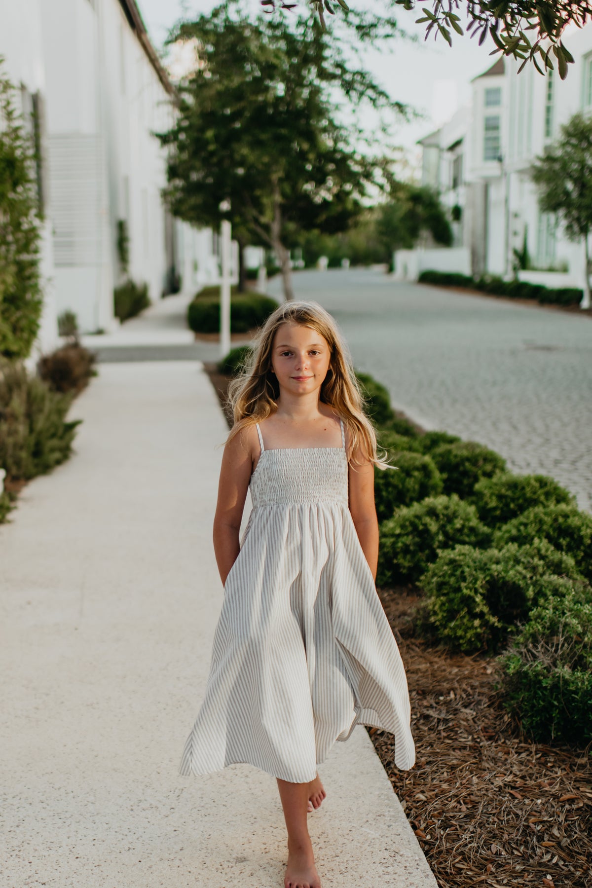 Riley Day Dress Linen (desert pinstripe linen) FINAL SALE INDIE BLUE Riley Day Dress Linen (desert pinstripe linen) FINAL SALE INDIE BLUE