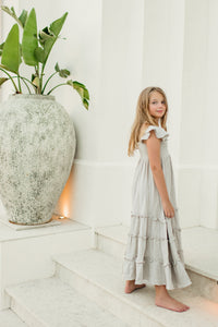 Marabella Dress (sage gray muslin)