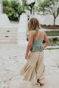 Bella Maxi Pants (almond soft linen)