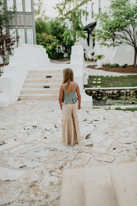 Bella Maxi Pants (almond soft linen)