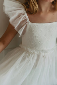 Emilia Dress (soft white tulle)