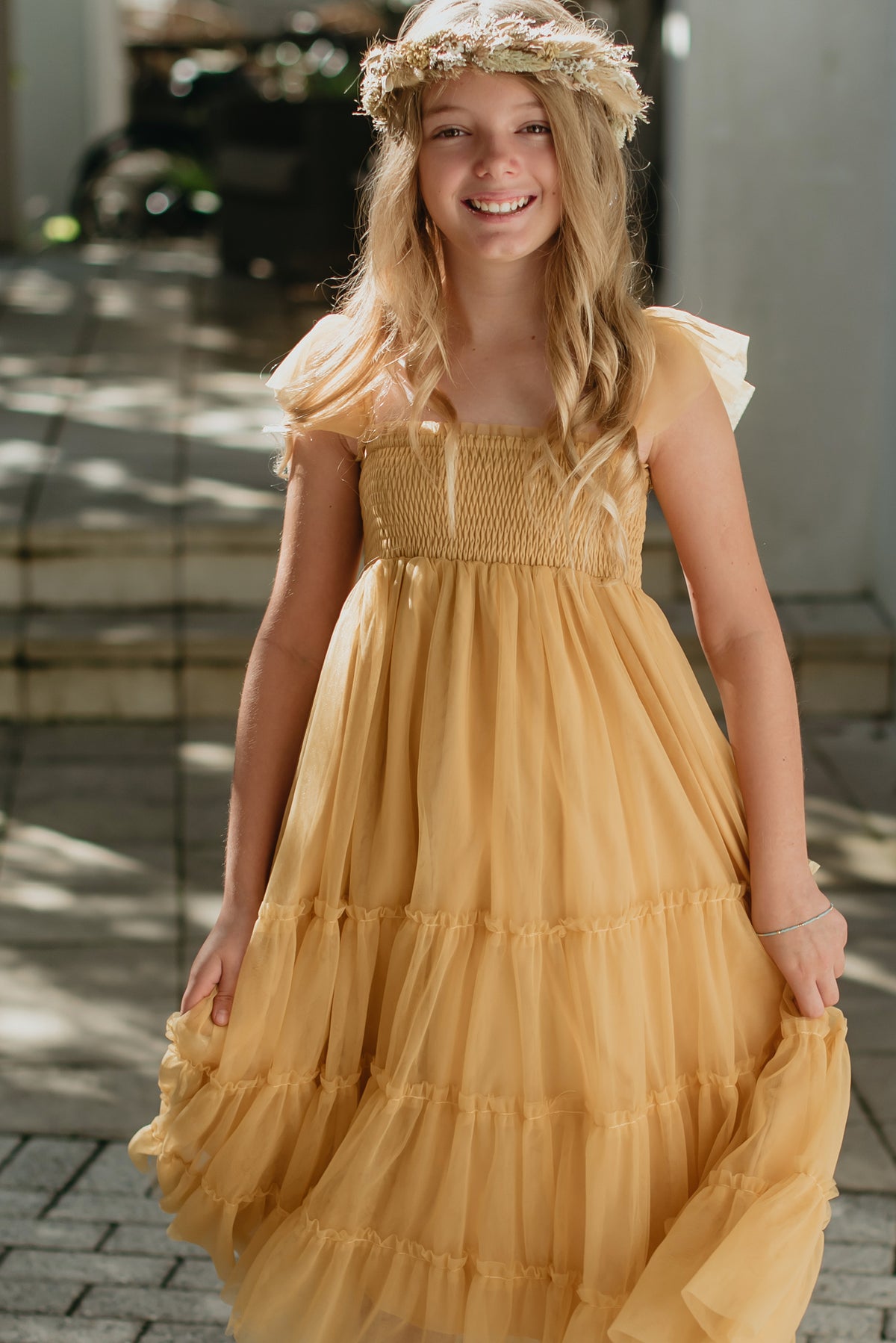 Marabella Dress (saffron tulle)