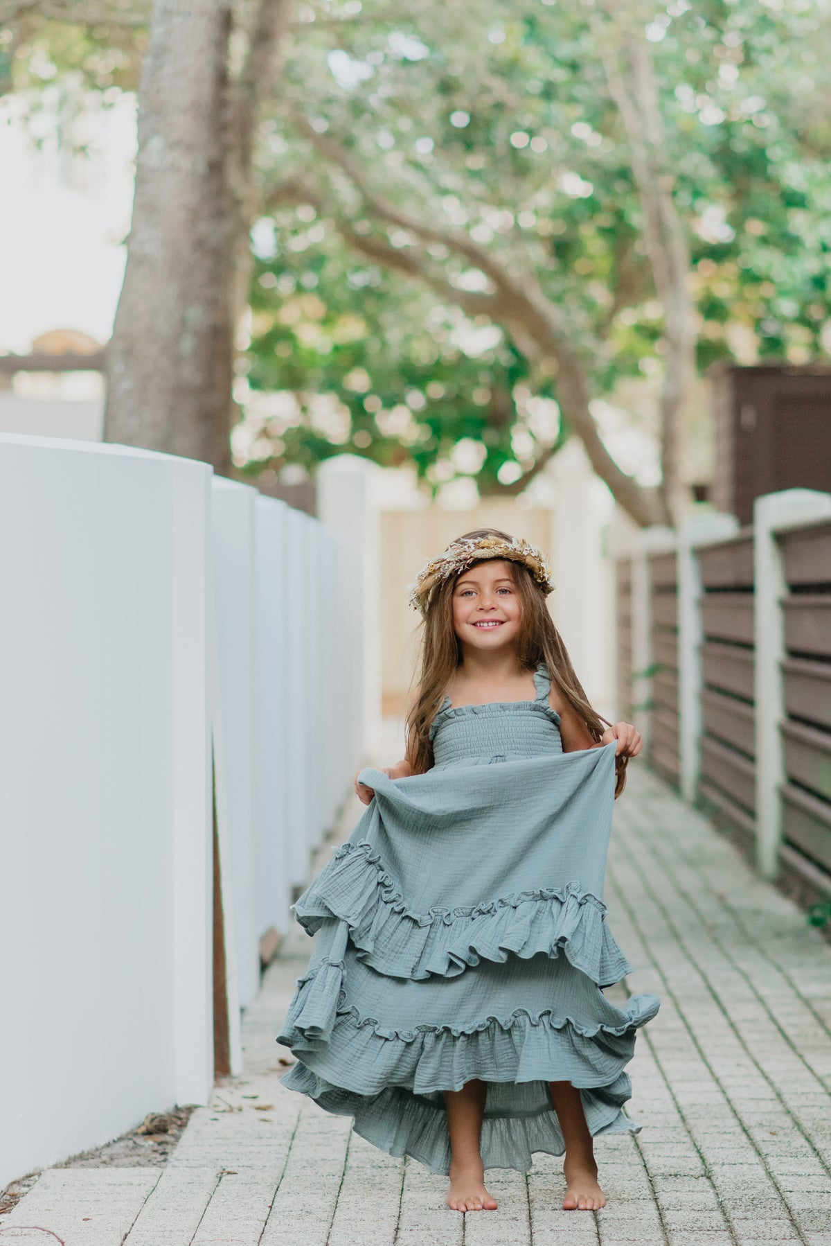 Macy Dress (soft teal muslin)