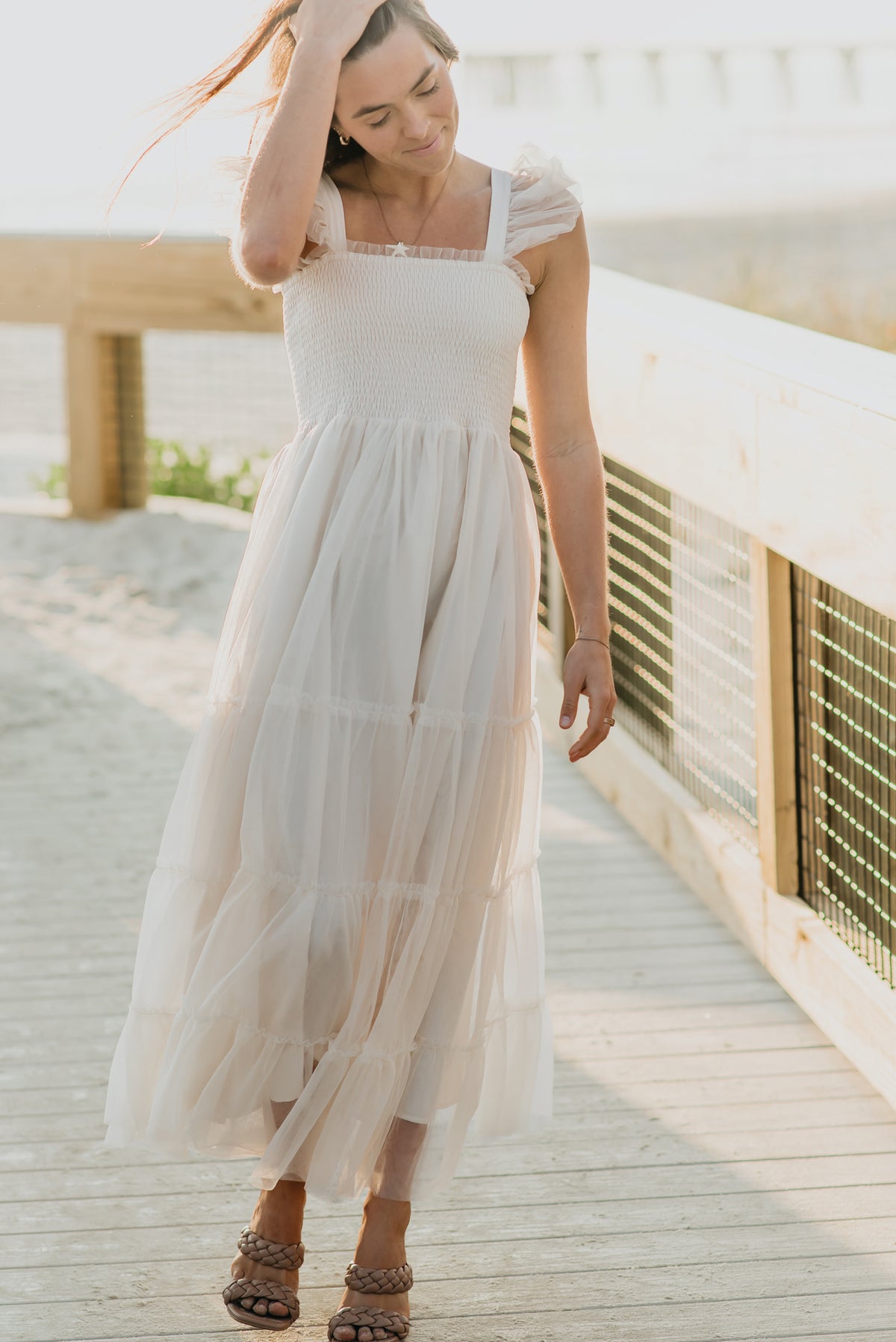 Women's Pia Dress (antique ivory tulle)