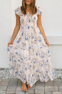 Women's Marabella Dress (floral blue chiffon)