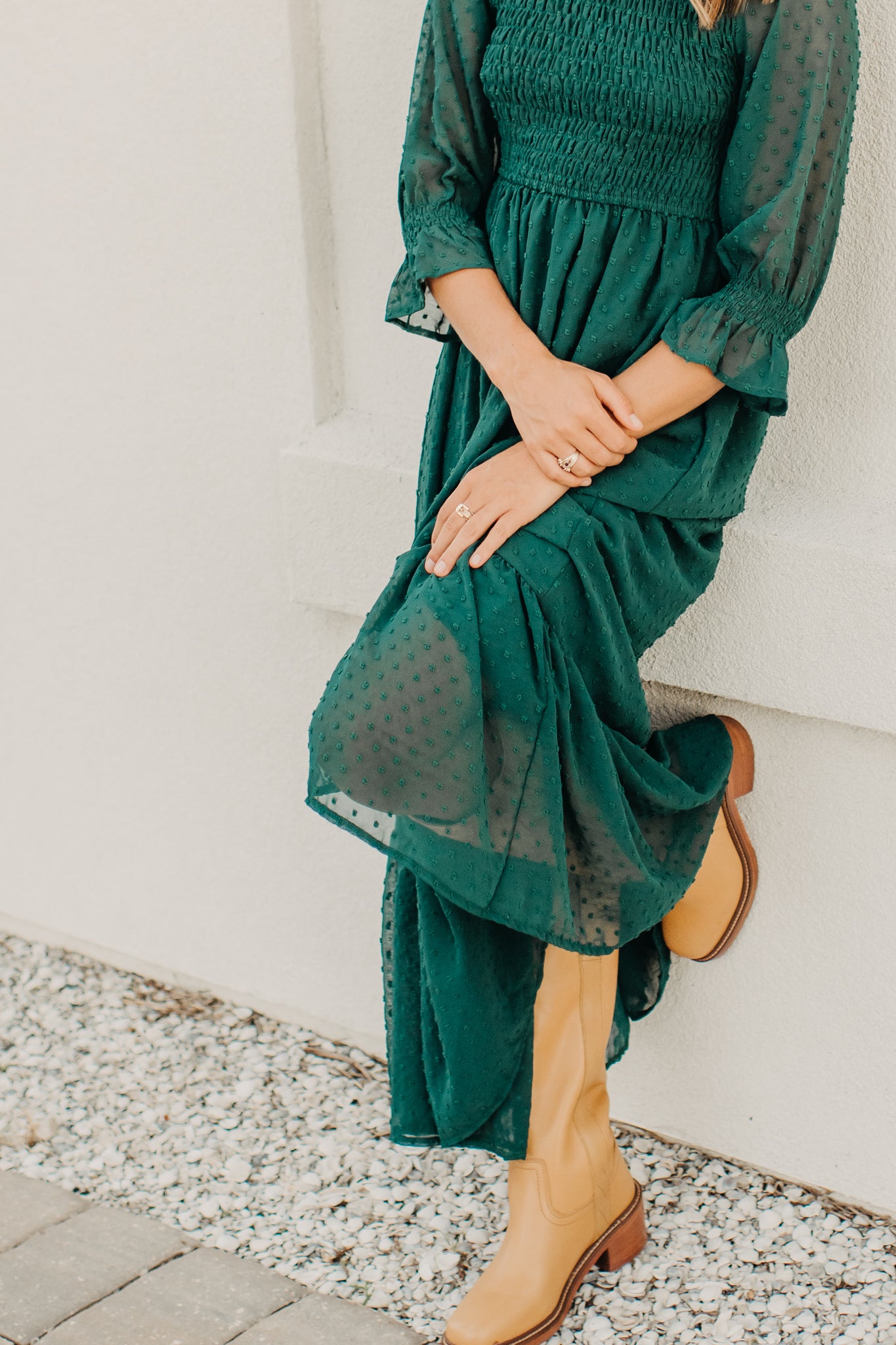 新品未使用　cecily check long dress Cecily check long dress