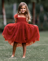 Juliet Dress (venetian red tulle) FINAL SALE