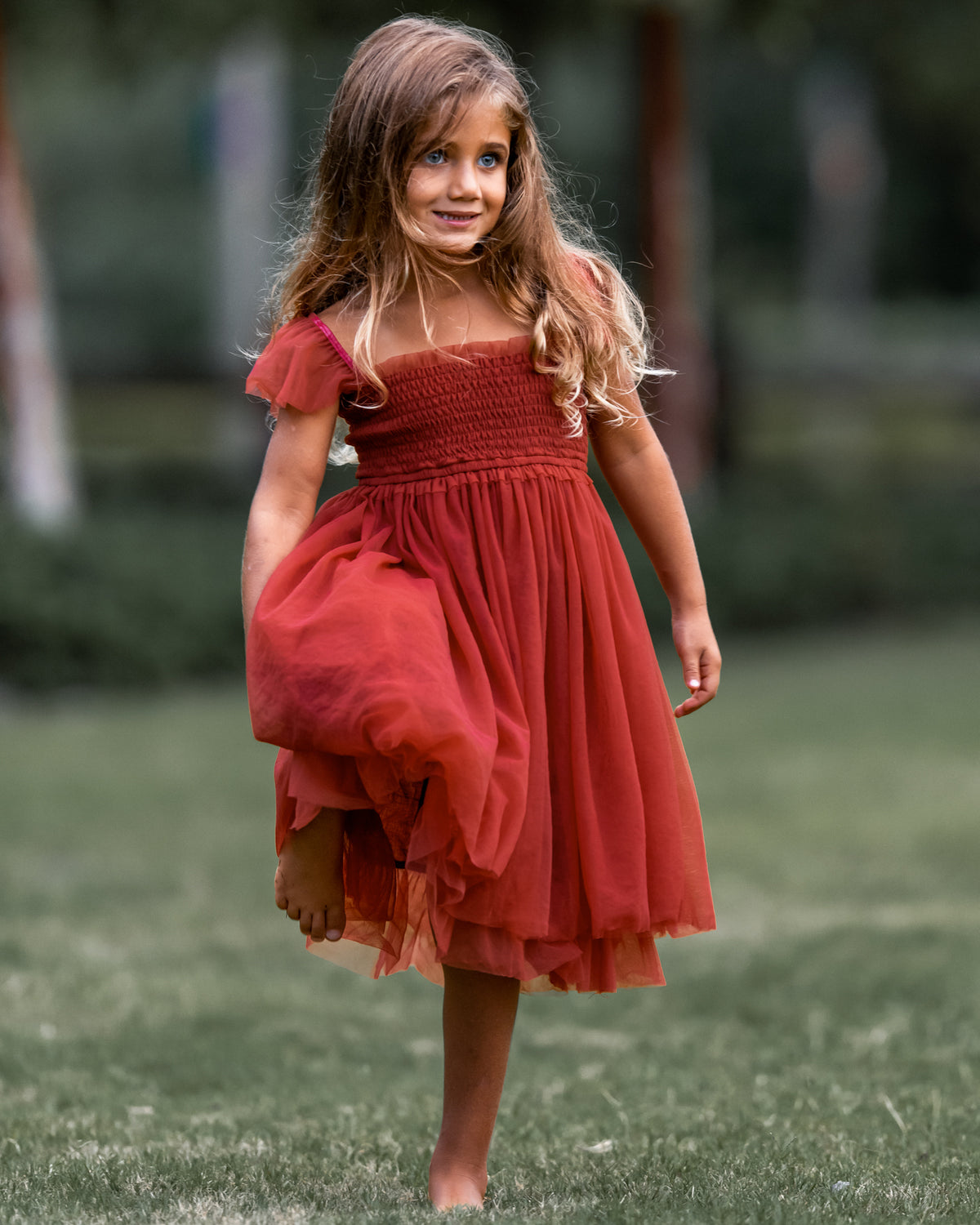 Juliet Tulle Dress (venetian red)