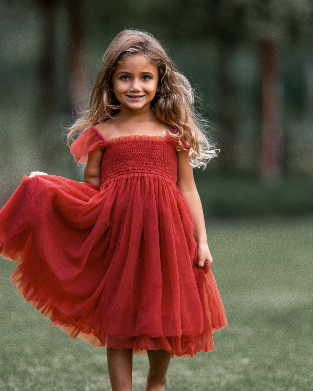 Juliet Tulle Dress (venetian red)