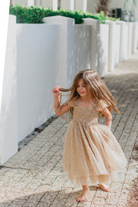 Juliet Dress (sequin gold tulle) PREORDER