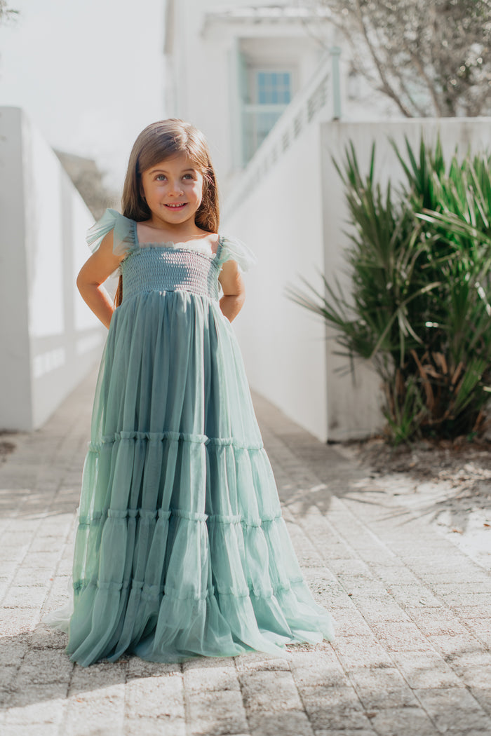 Marabella Dress (soft teal tulle)