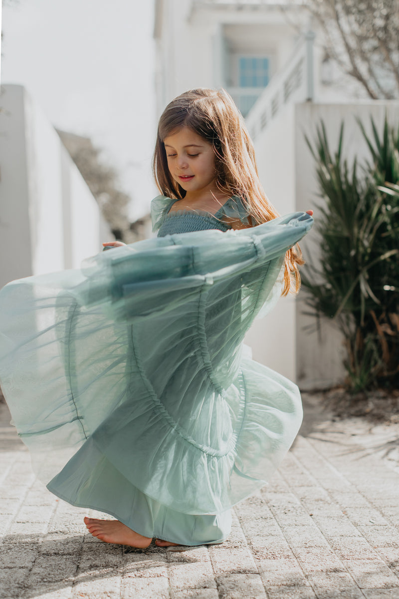 Marabella Dress (soft teal tulle)