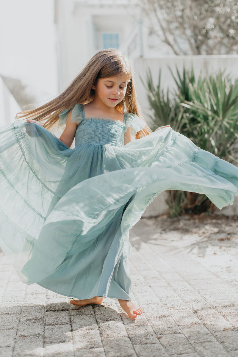 Marabella Dress (soft teal tulle)