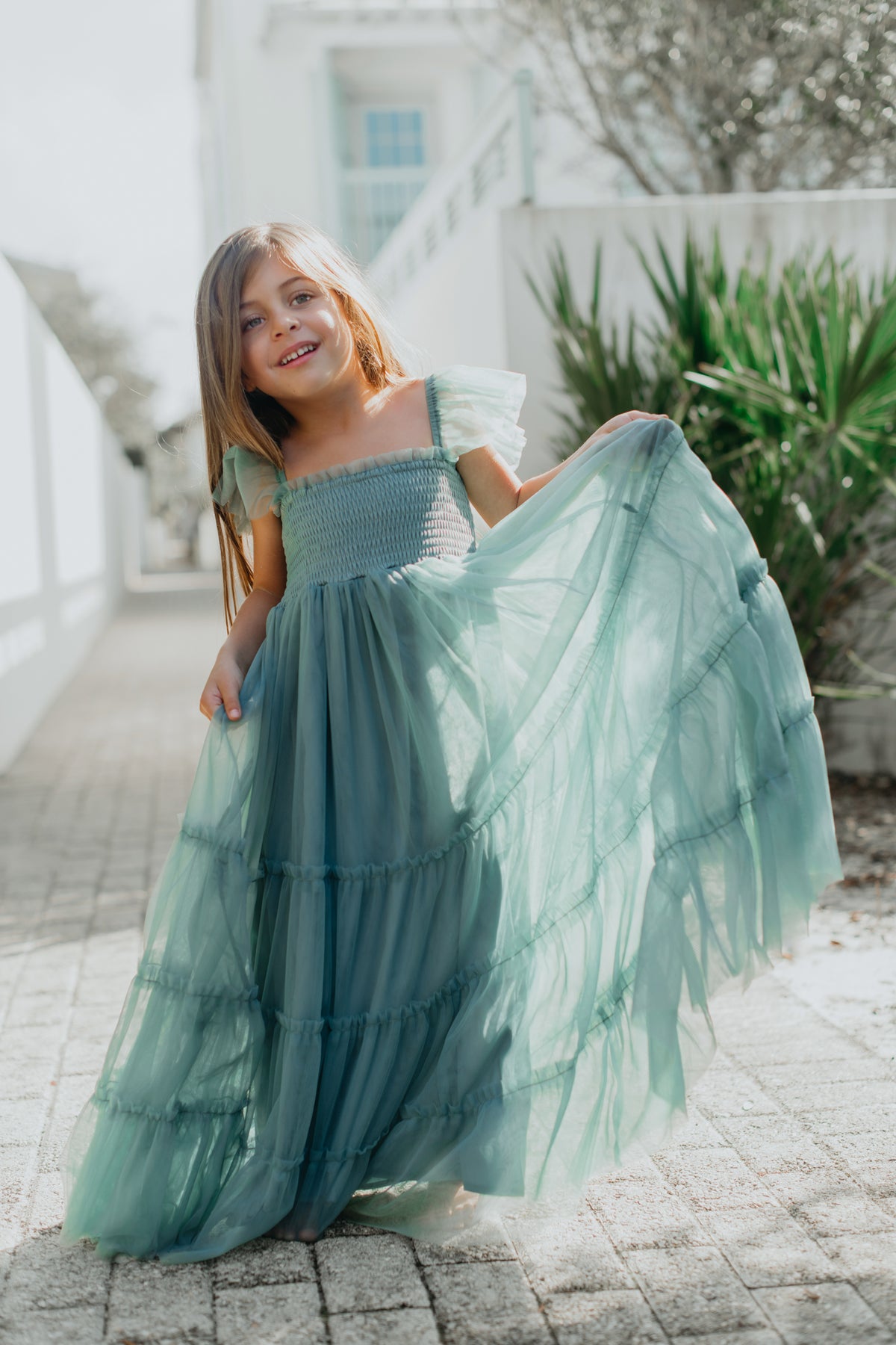 Marabella Dress (soft teal tulle)