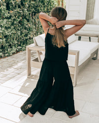 Bella Maxi Pants (black soft linen)