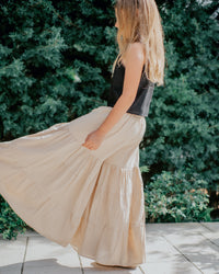 Bella Maxi Pants (almond soft linen)