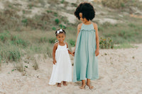 Lucie Dress (soft teal muslin)