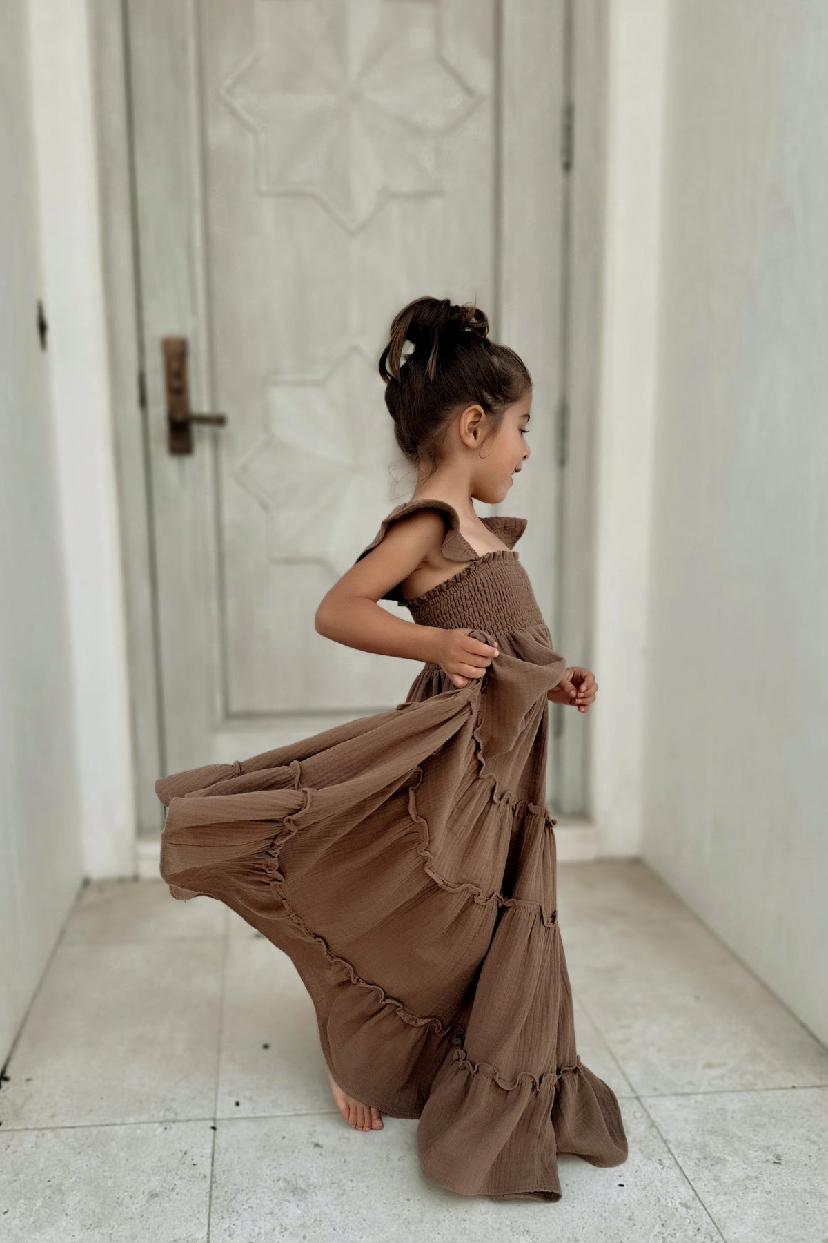 Marabella Dress (mocha muslin) – INDIE BLUE