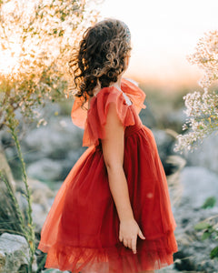 Fawn Tulle Dress (red)