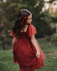 Fawn Dress (venetian red tulle) FINAL SALE