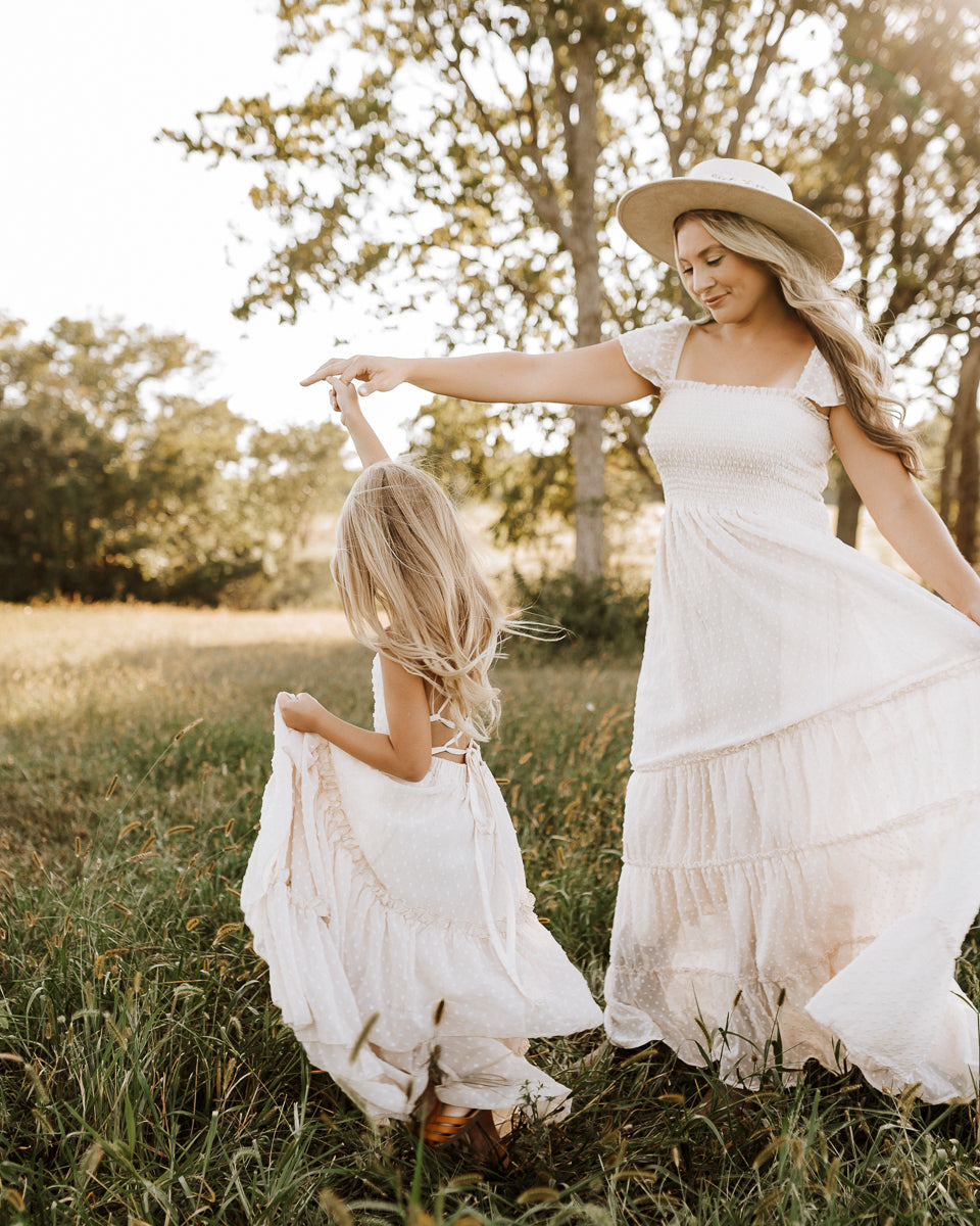 Wendy Dress (natural swiss dot)