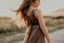 Load image into Gallery viewer, Callie Tulle Dress (mocha velvet)