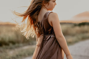 Callie Tulle Dress (mocha velvet)