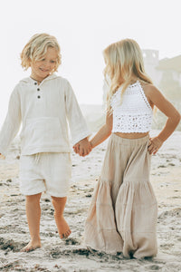 SS Girl's Bottoms Bella Maxi Pants (latte muslin)